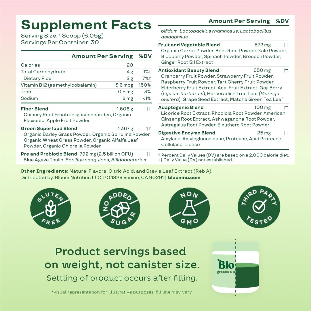 Greens and Superfoods Powder by Bloom Nutrition

