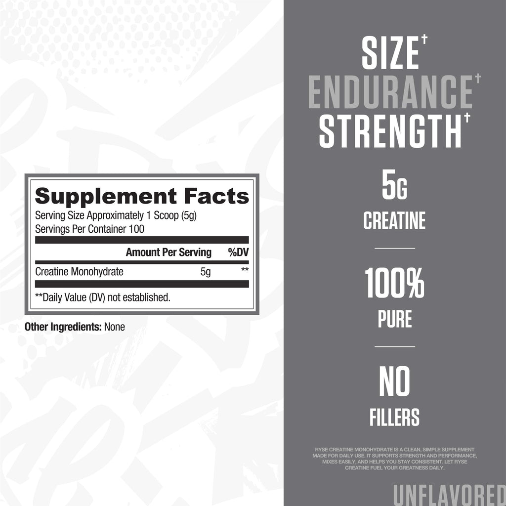 Ryse Creatine Monohydrate Powder - Muscle & Strength Support

