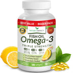 Omega-3 Fish Oil Triple Strength – Burpless Lemon

