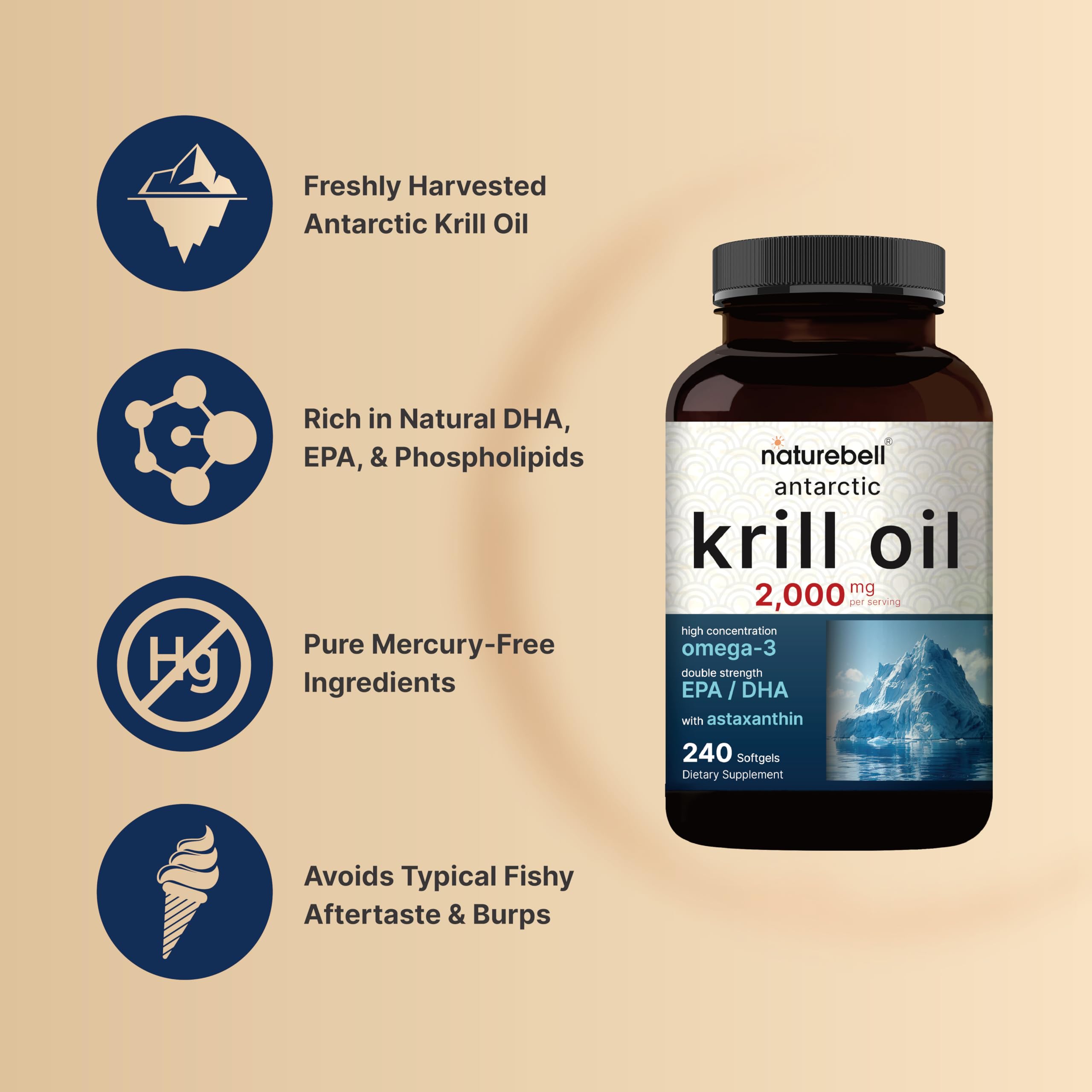 NatureBell Krill Oil Omega-3 Supplement for Joints

