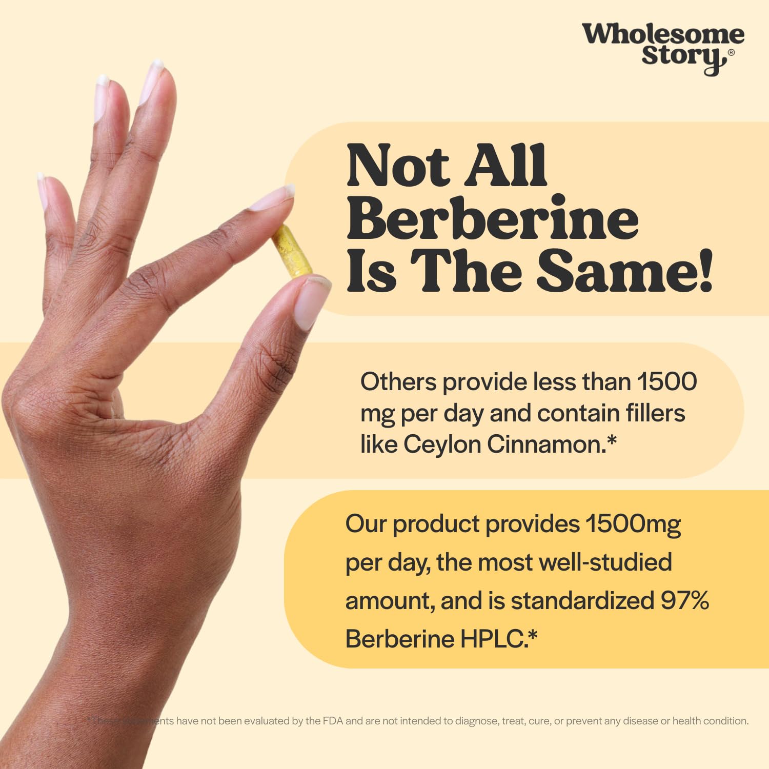 Wholesome Promise Berberine HCl 1500mg | Metabolic Support

