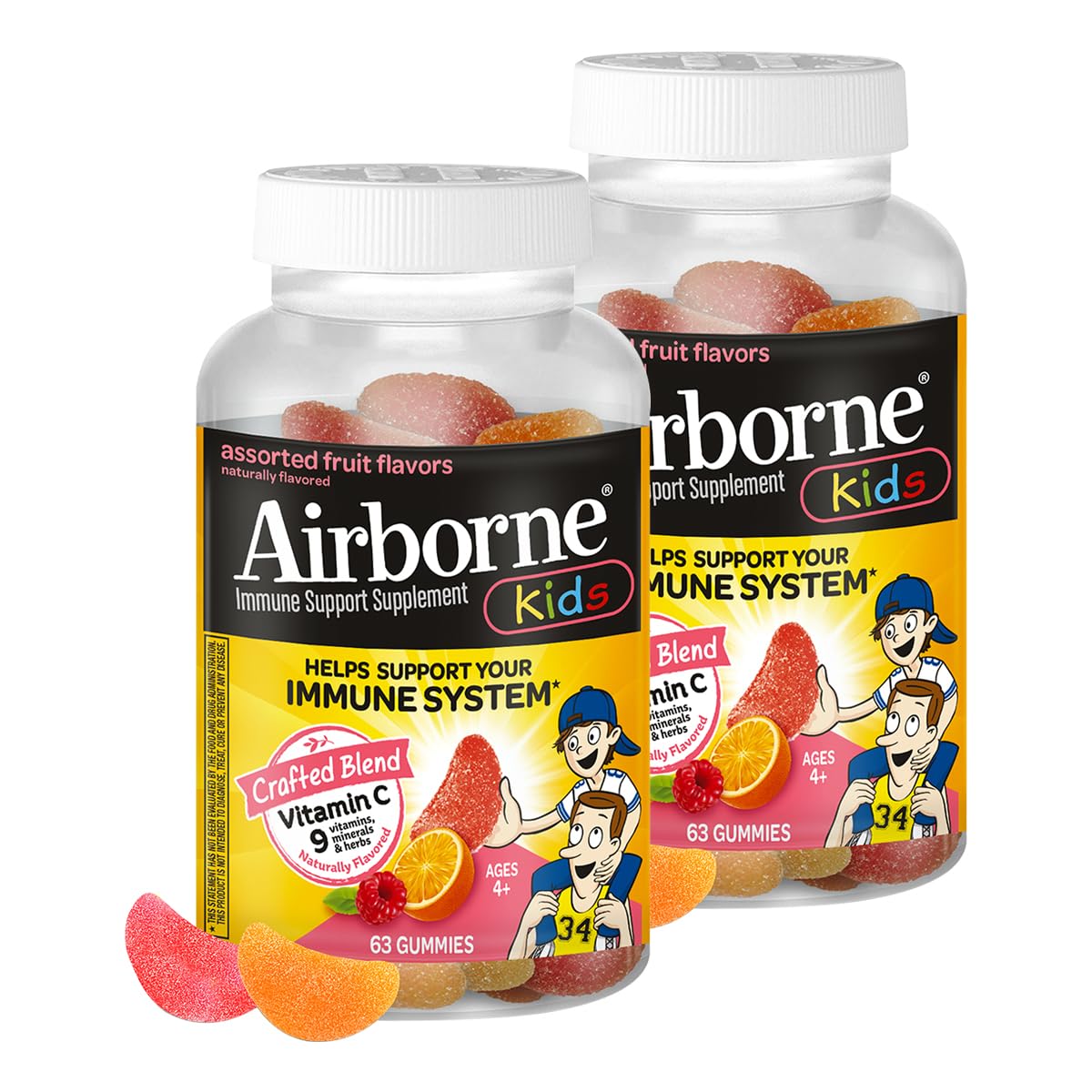 Airborne Immune Support Gummies for Kids - Vitamin C & E