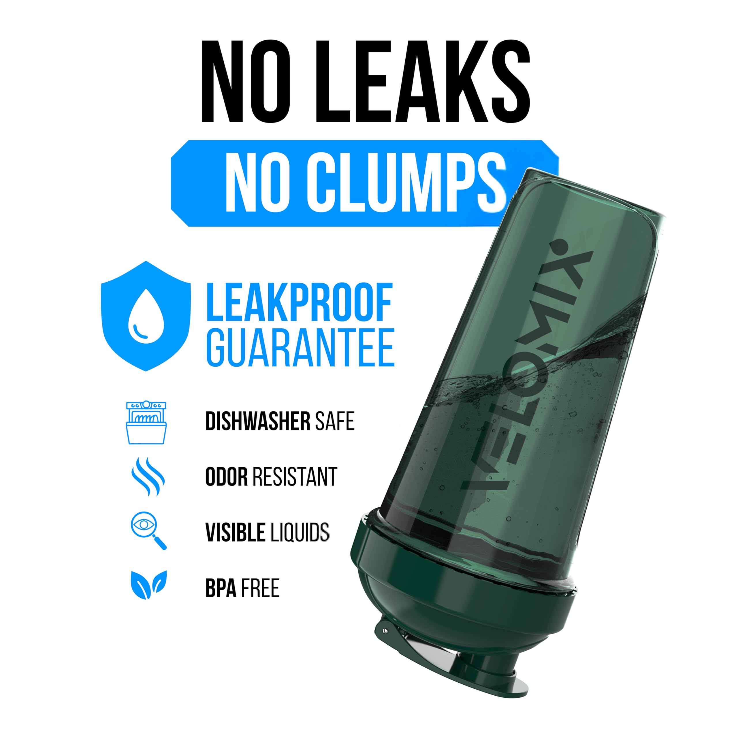 VELOMIX 28 oz Protein Shaker Bottle BPA-Free Leak-Proof

