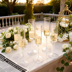 Ciaell Disposable Plastic Champagne Flutes | Party Glasses

