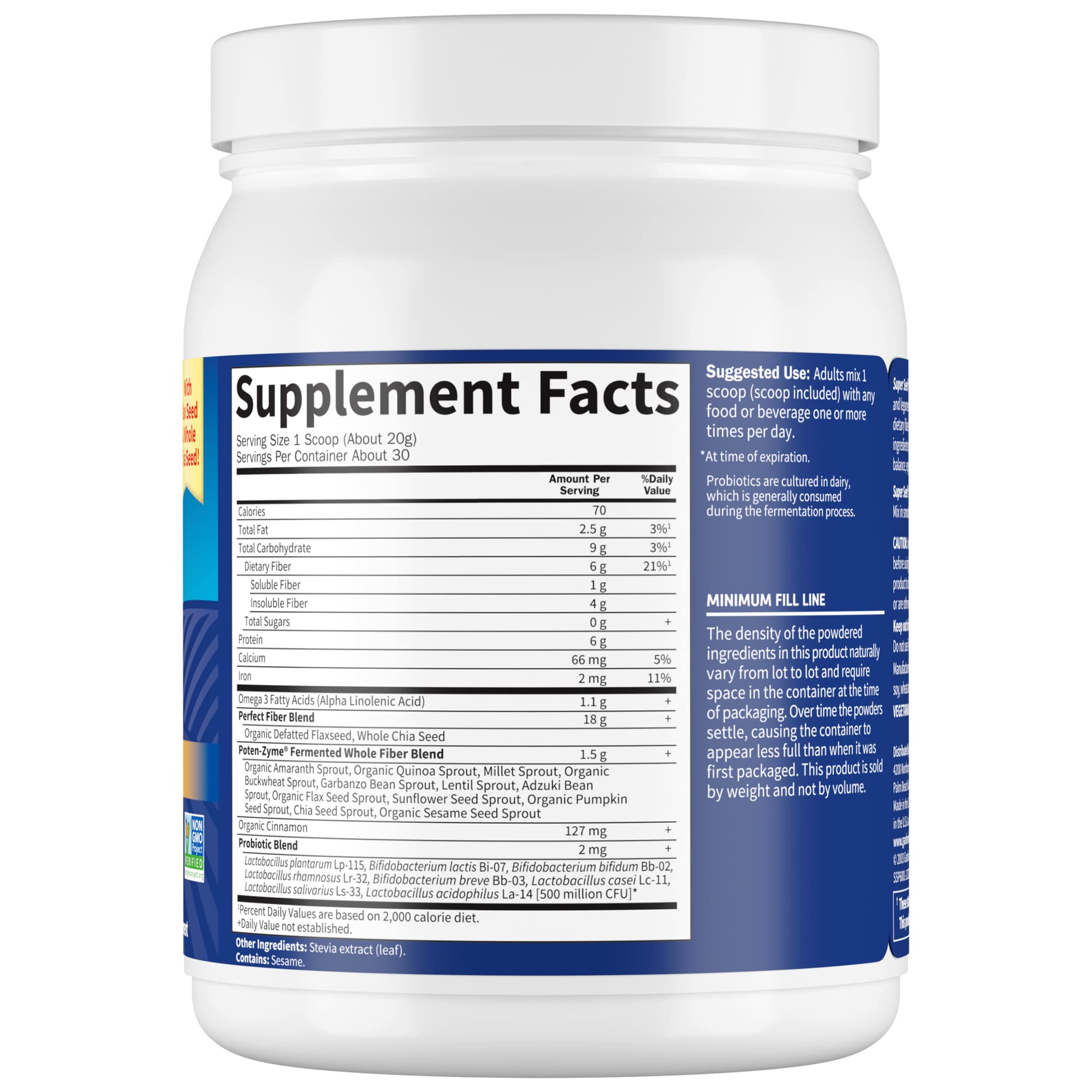 Garden of Life Super Seed Fiber Powder for Digestive Health

