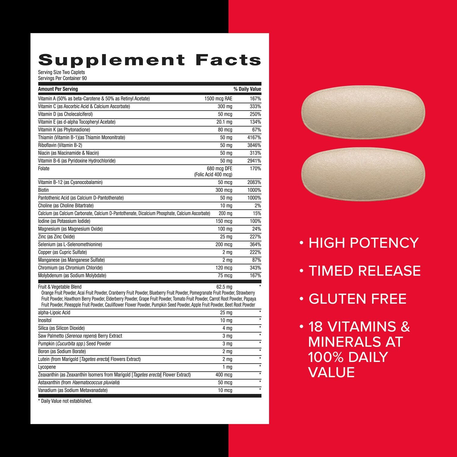 GNC Mega Men Multivitamin Caplets - Immune & Energy

