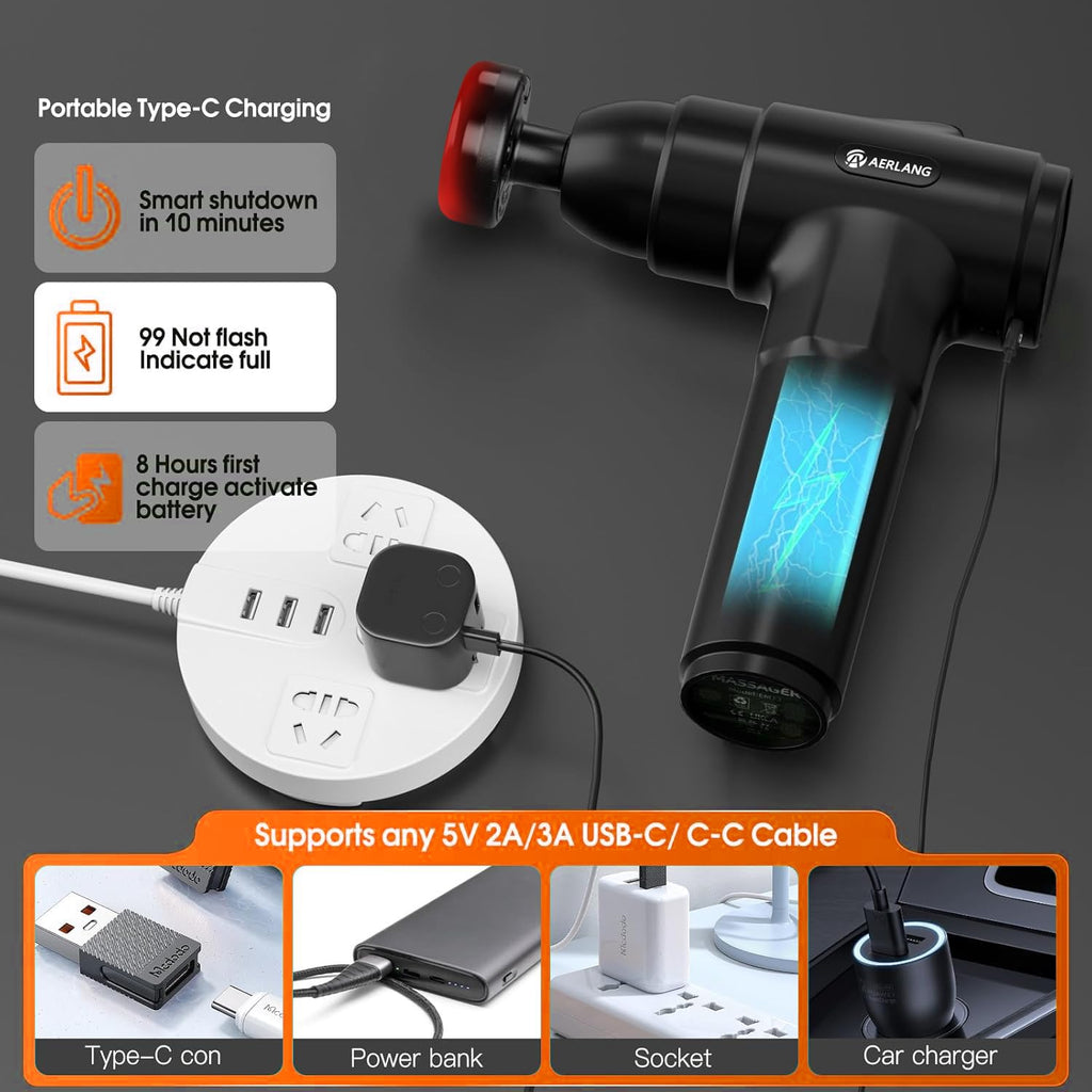 AERLANG Heated Massage Gun | Deep Tissue Percussion Therapy

