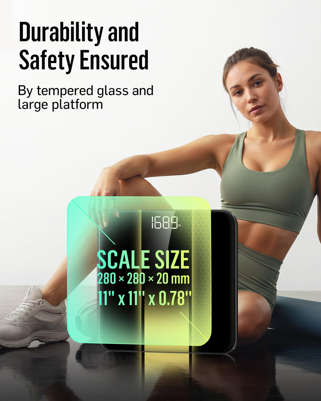 RunStar Digital Bathroom Scale with LED Display 400 lb

