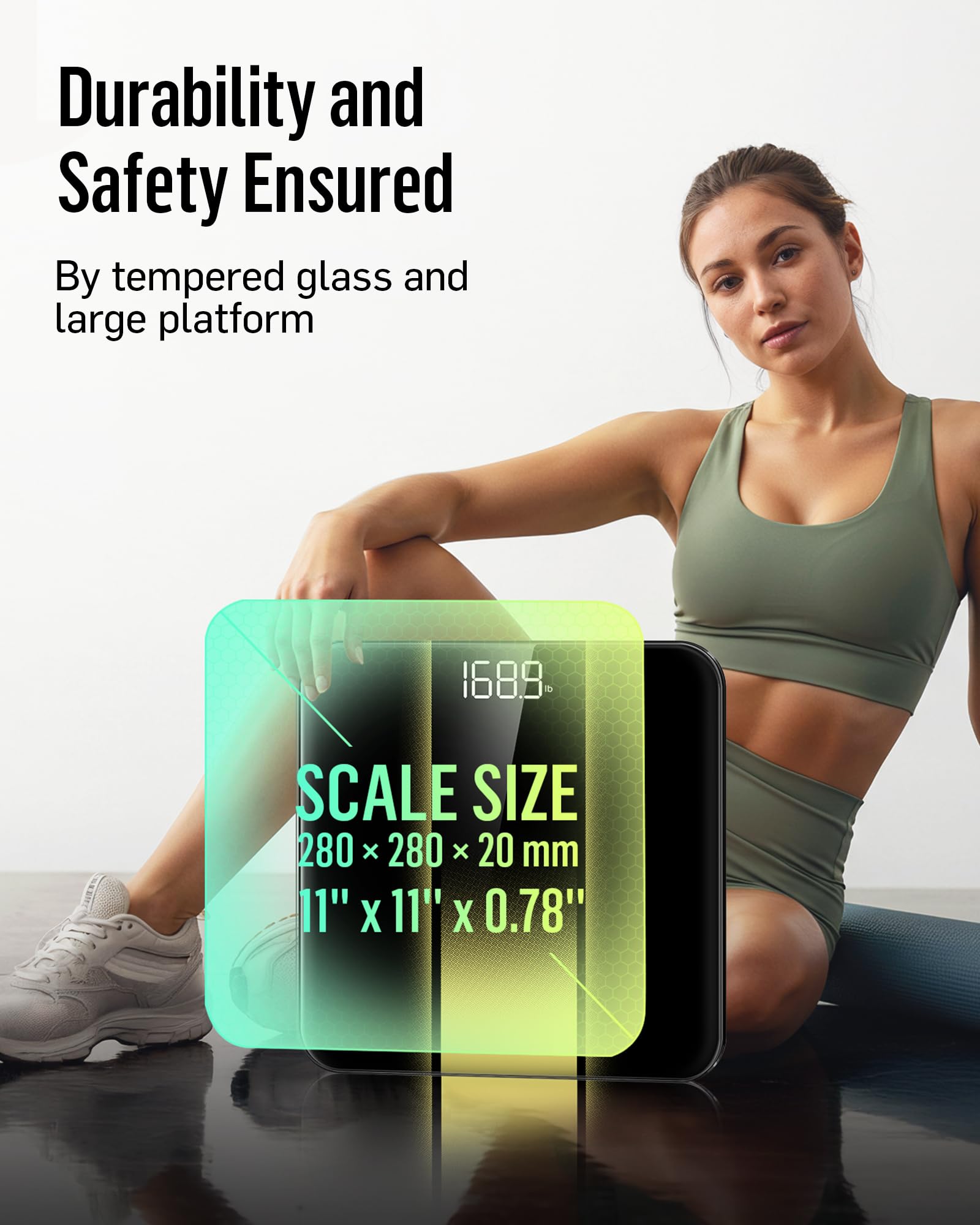 RunStar Digital Bathroom Scale with LED Display 400 lb

