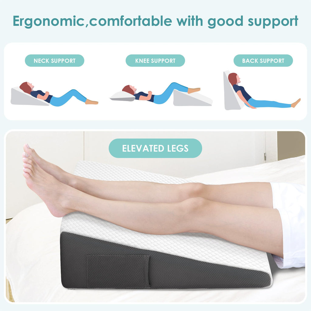 Cozymaker Bed Wedge Pillow | Ergonomic Memory Foam

