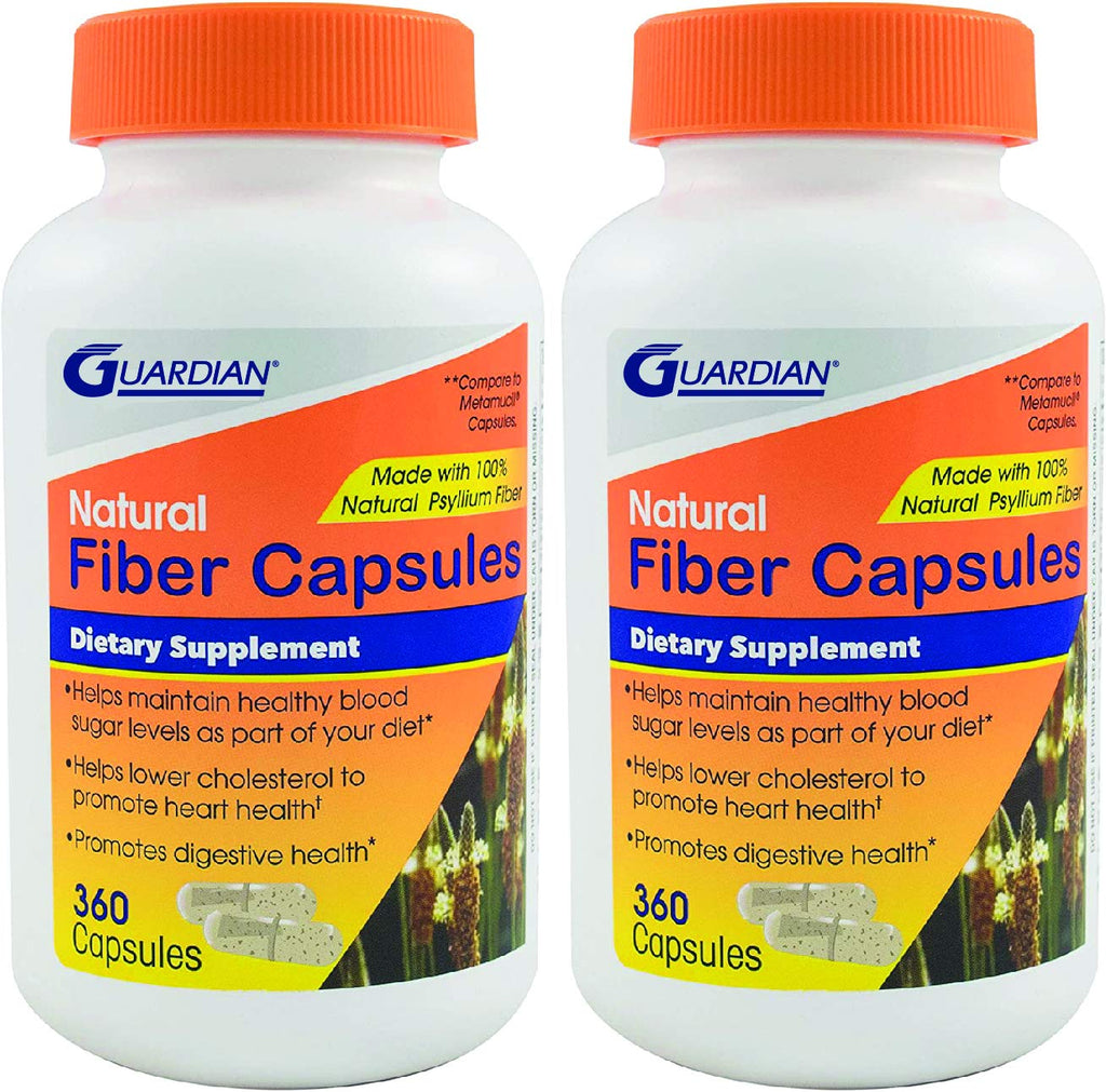 Guardian Psyllium Fiber Capsules - Natural Psyllium Husk

