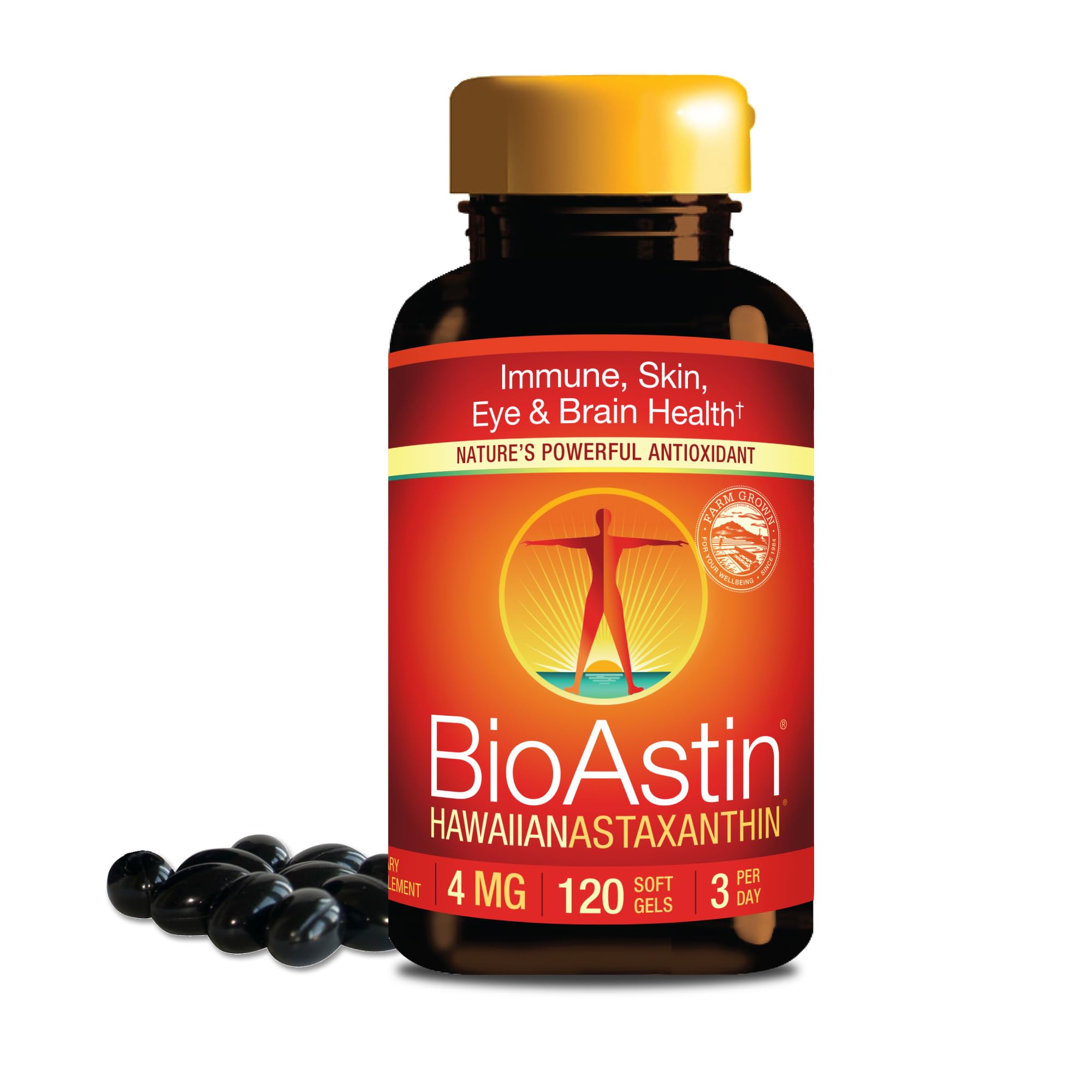 BioAstin Hawaiian Astaxanthin 12 mg Dietary Supplement - Nutrex Hawaii