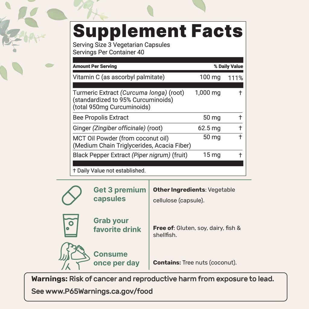 Micro Ingredients Turmeric Curcumin 1000mg with Black Pepper

