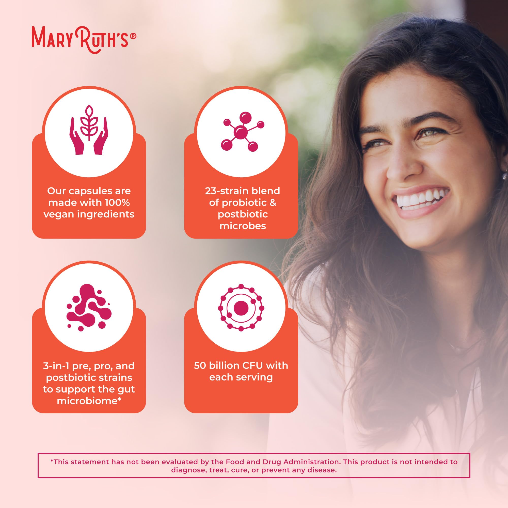 Probiotics for Women by MaryRuth's | 3-in-1 Postbiotics

