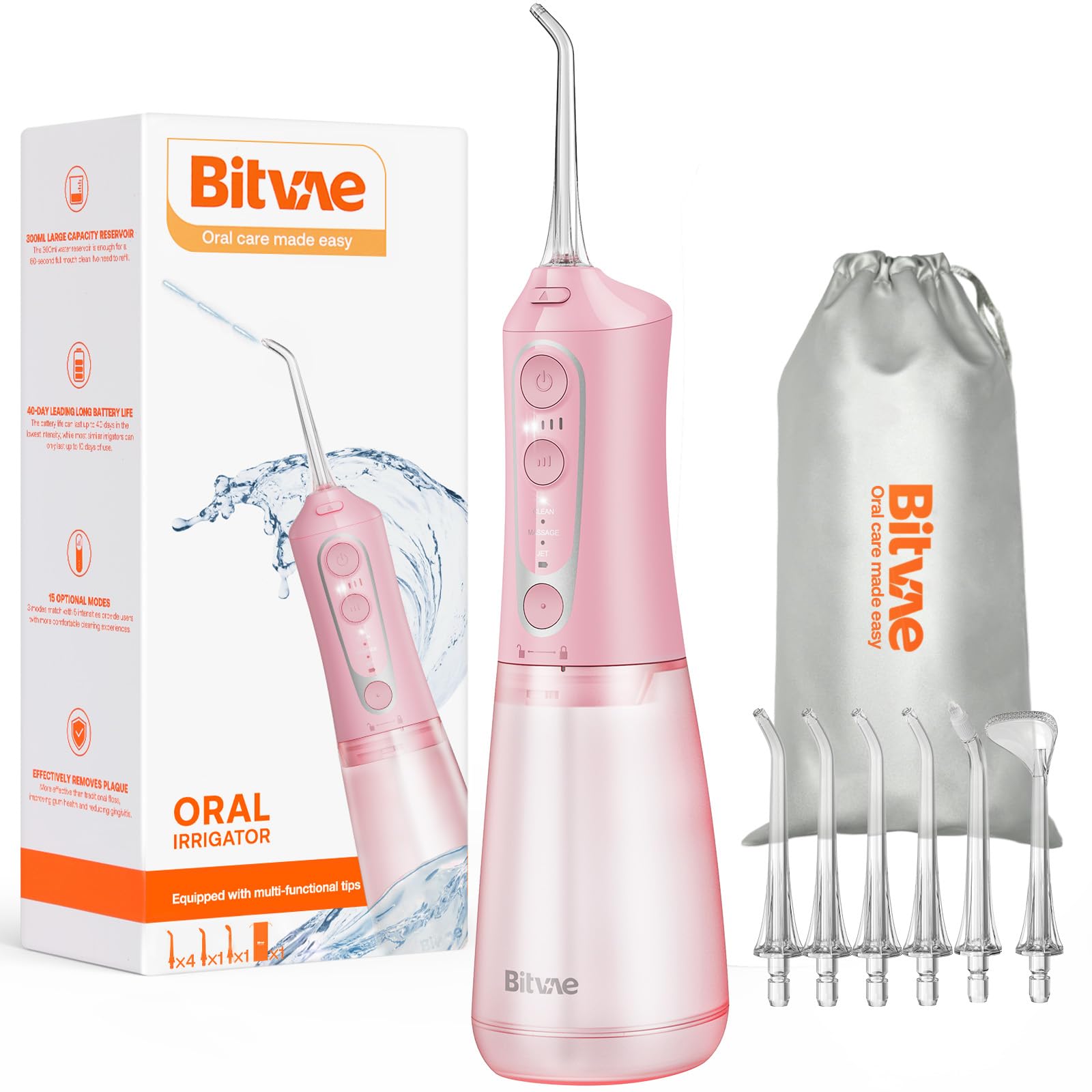 Bitvae C6 Water Dental Flosser | Portable Cordless Irrigator

