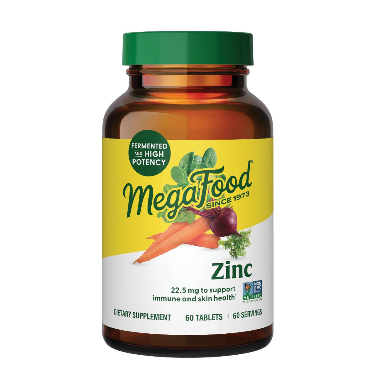MegaFood Zinc Supplements for Women & Men - Vegan Immune Support with Fermented Zinc