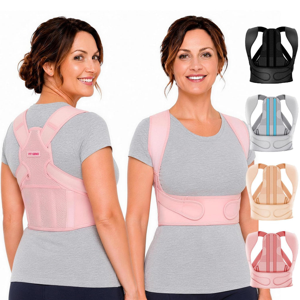 Geno Posture Corrector for Women - Adjustable Back Brace

