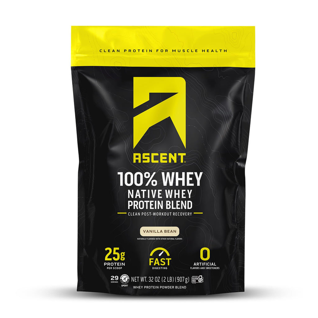 Ascent 100% Whey Protein Powder - Post Workout Isolate

