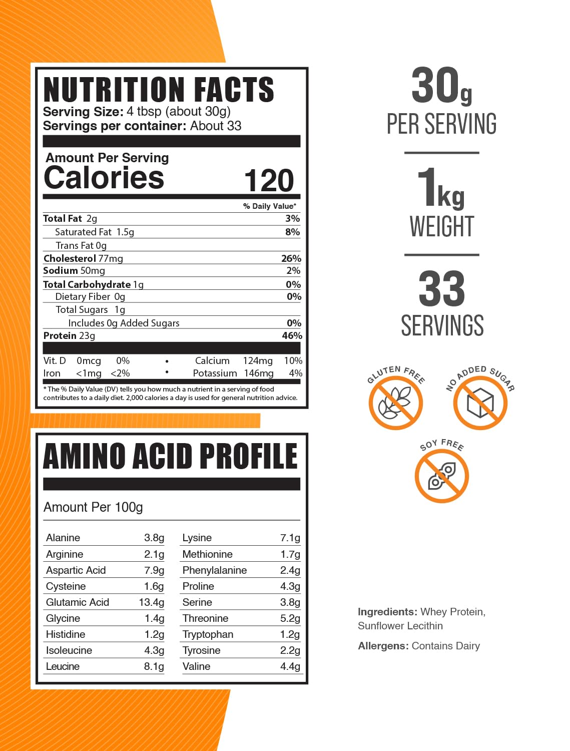 Grass Fed Whey Protein Powder by BulkSupplements


