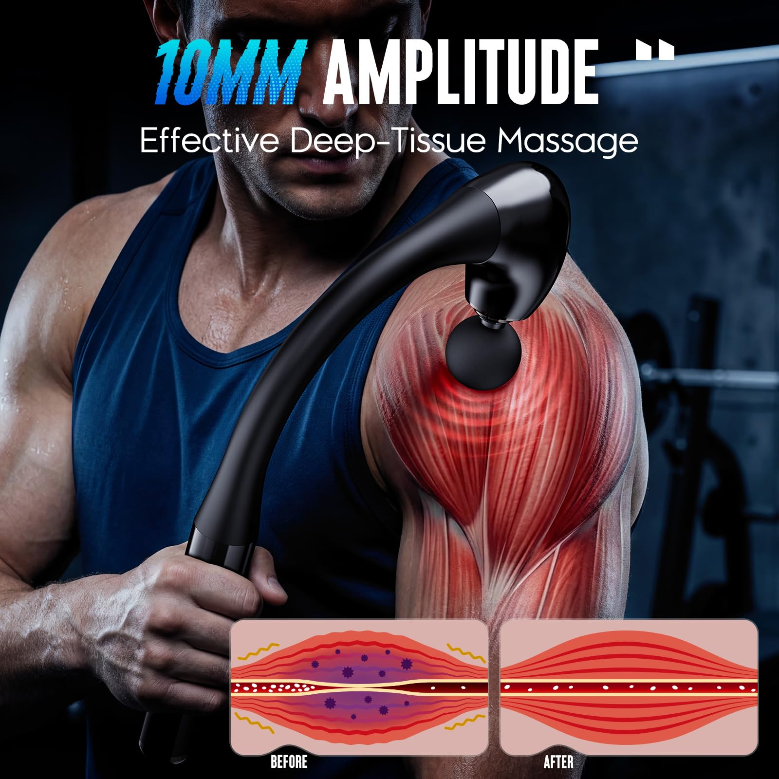 FVZ Massage Gun Upgraded Extension Handle Deep Tissue

