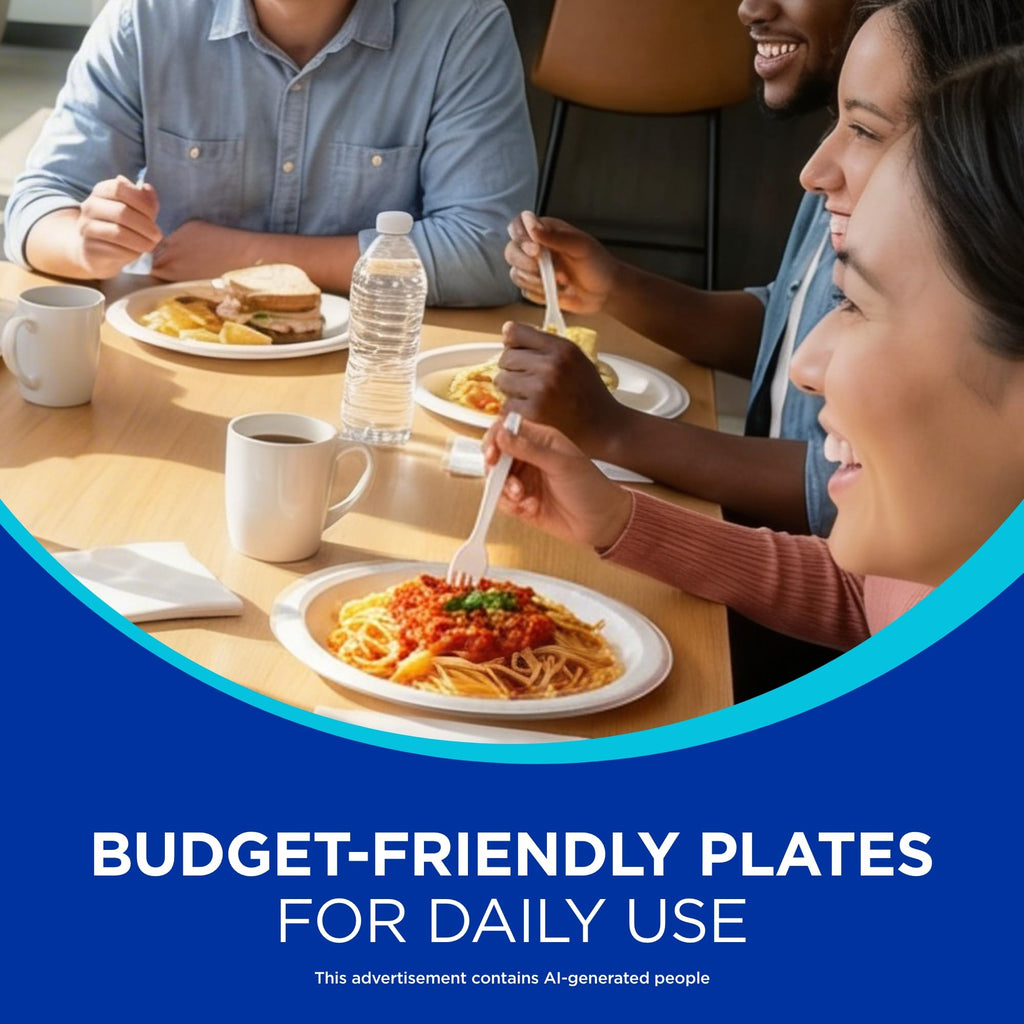 Dixie Basic Disposable Paper Plates by GP PRO - Soak-Proof

