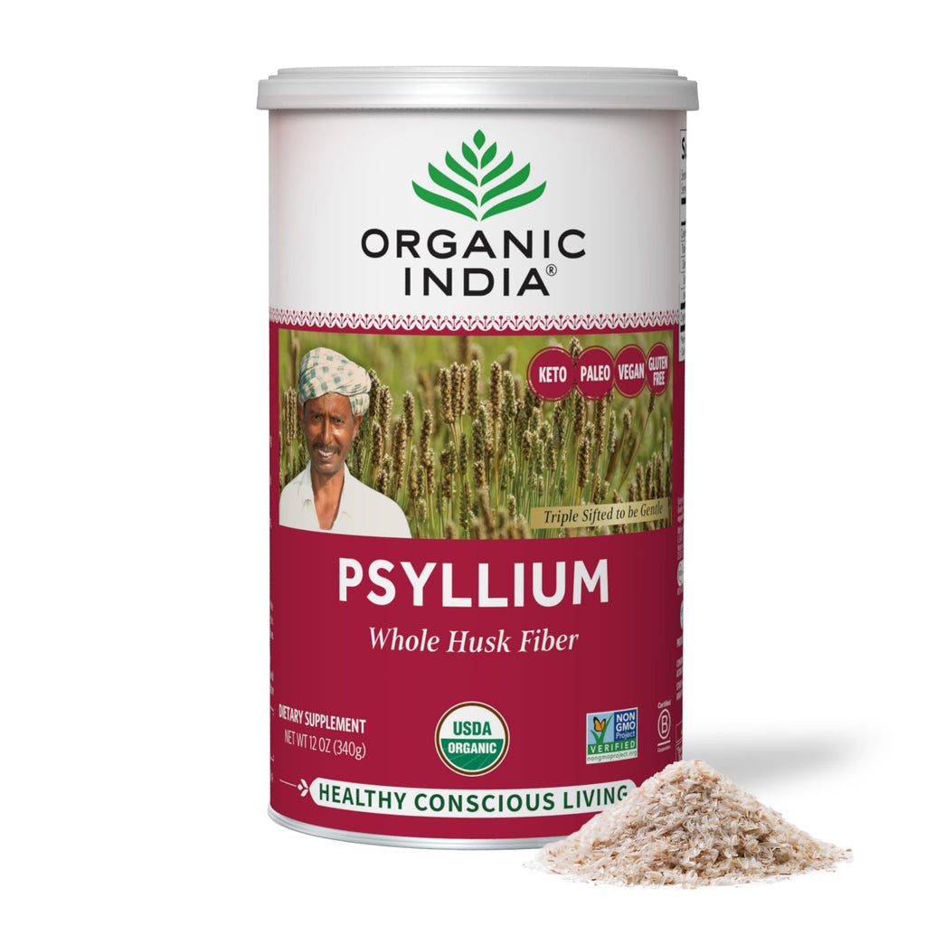 Organic India Psyllium Fiber Supplement for Digestion

