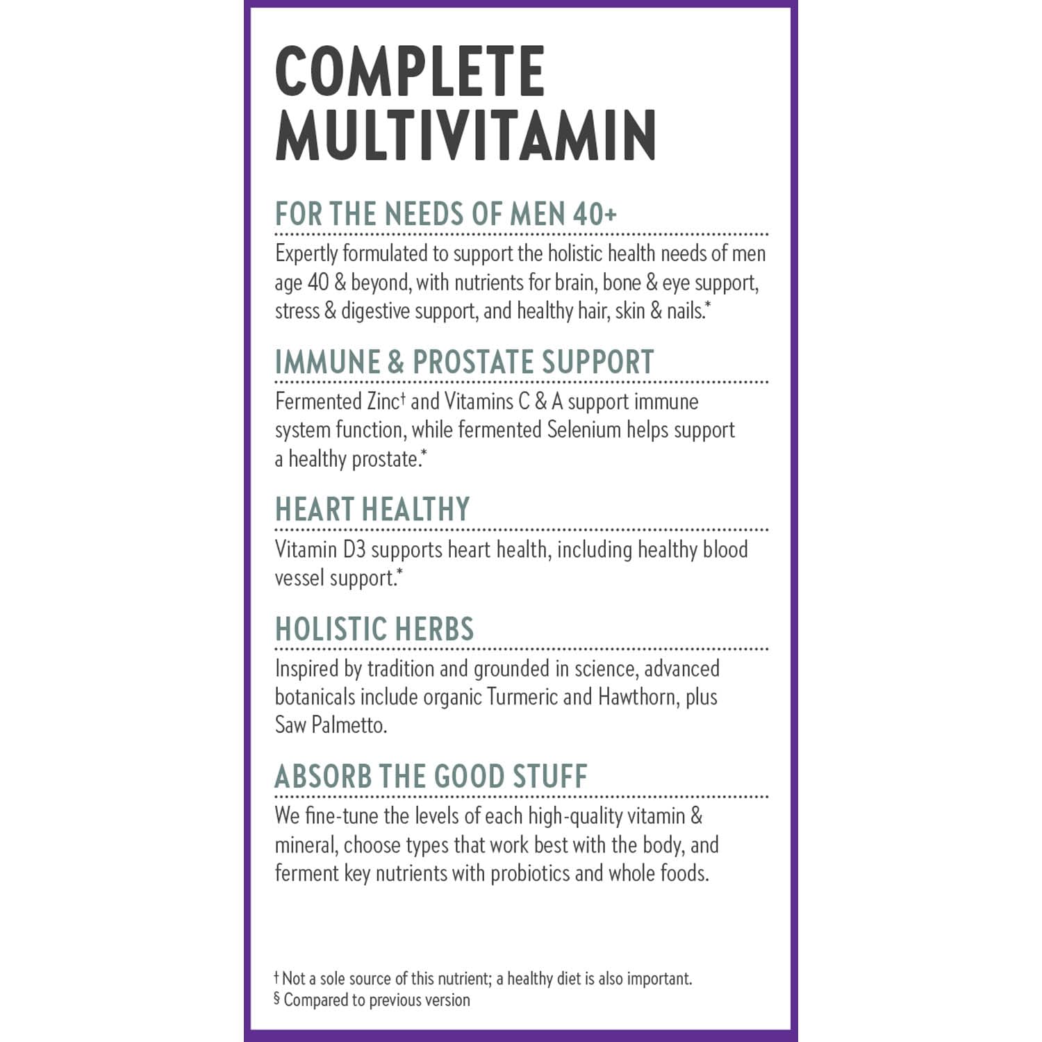 New Chapter One Daily Every Man's Multivitamin Immune Support


