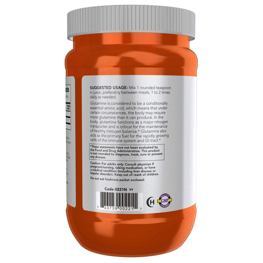 NOW Foods L-Glutamine Powder | Amino Acid Supplement

