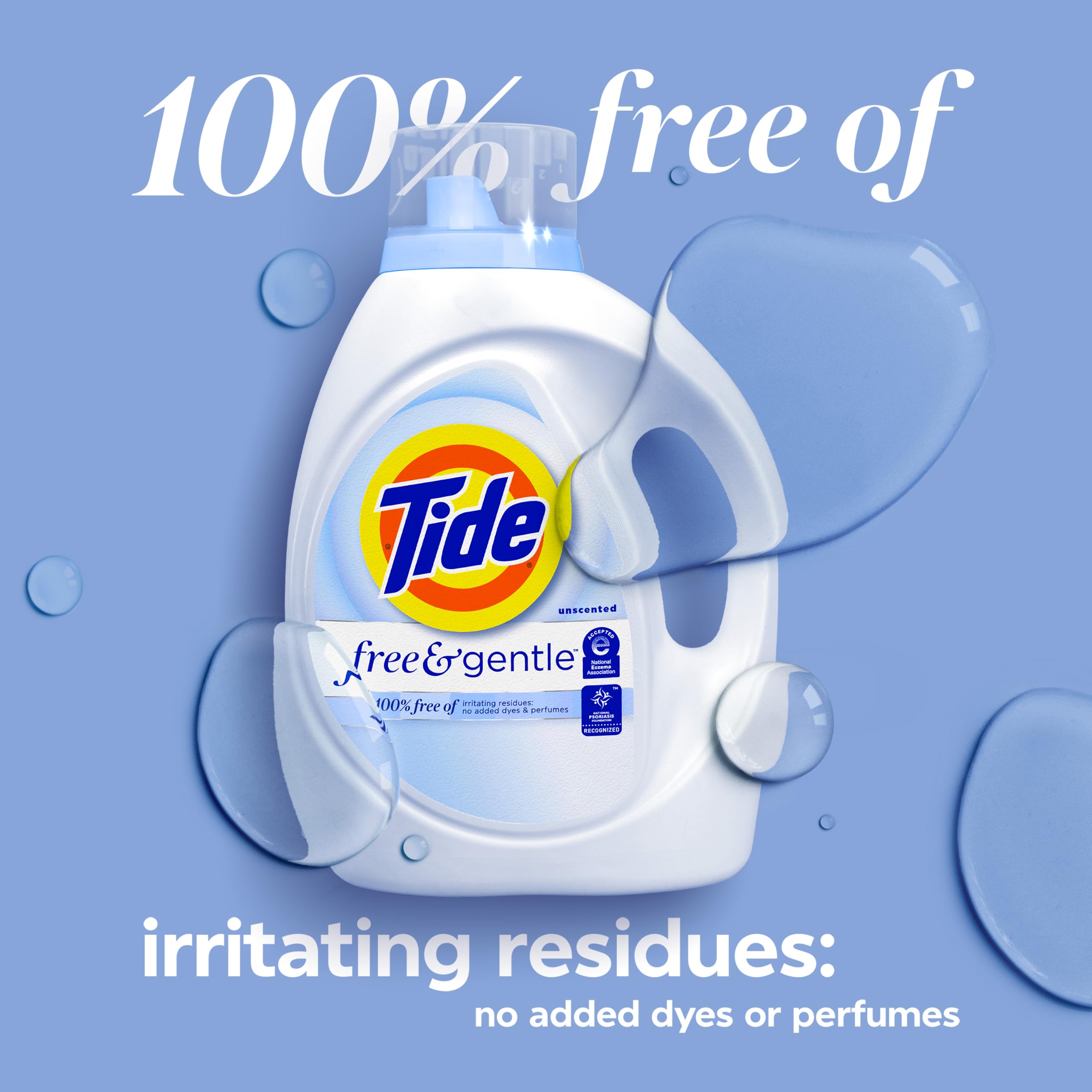 Tide Free and Gentle Liquid Laundry Detergent Hypoallergenic

