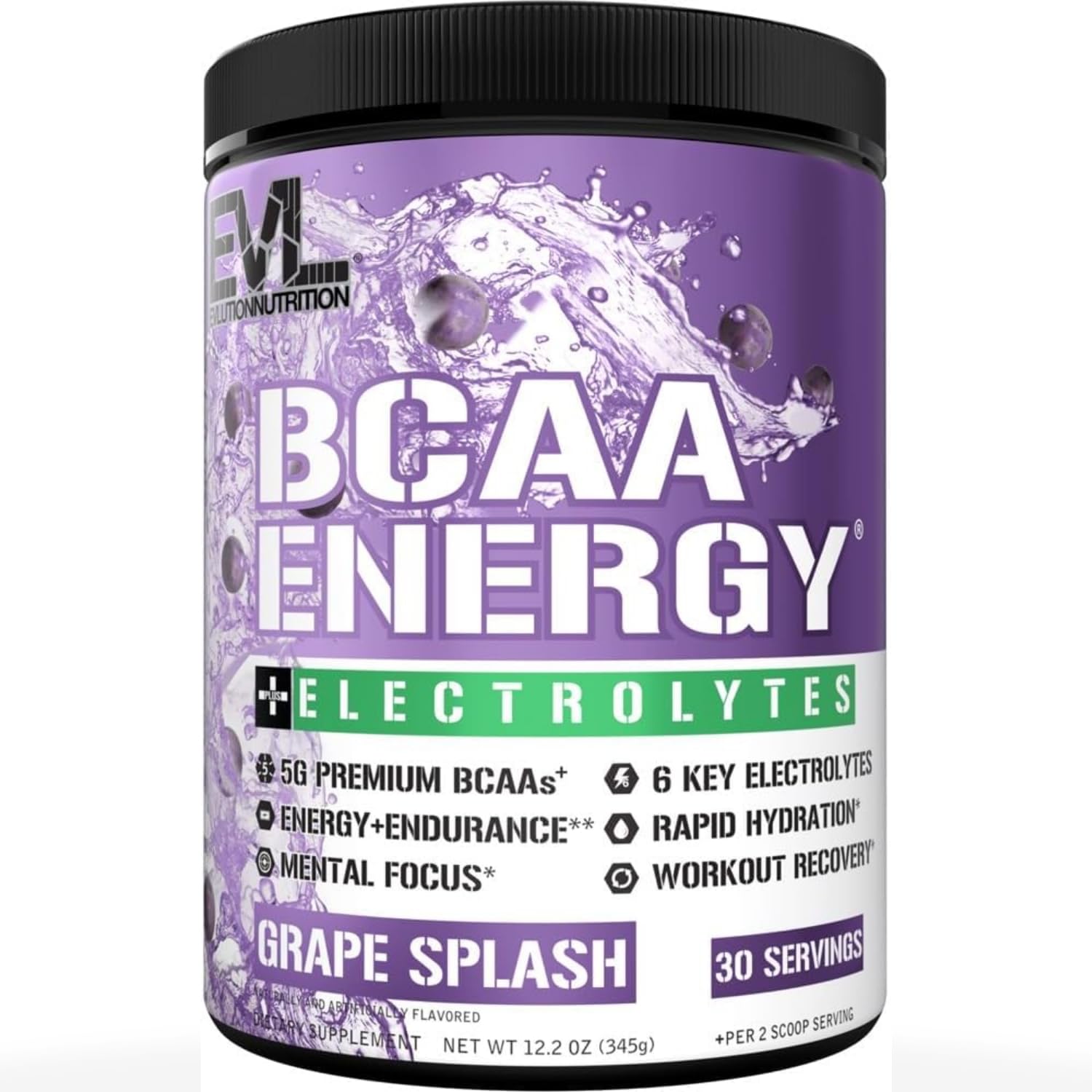 EVL BCAAs Amino Acids Powder Energy Pre Workout & Recovery