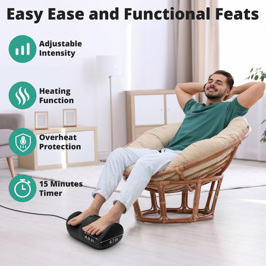 Medcursor Foot Massager with Heat | Deep Relaxation

