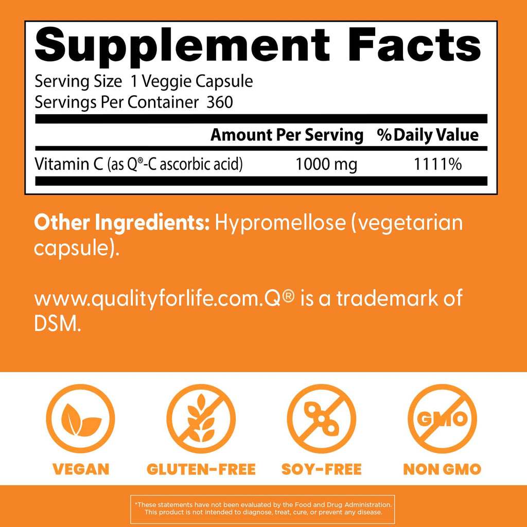 Doctor's Best Vitamin C 1000 mg Vegetarian Capsules

