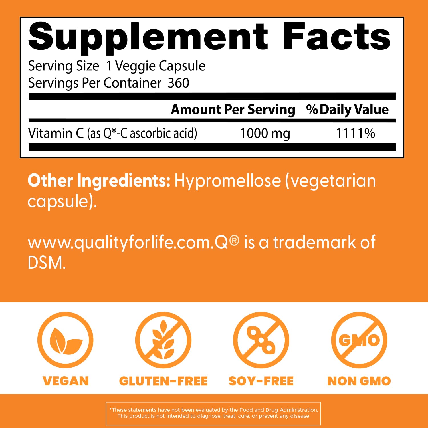 Doctor's Best Vitamin C 1000 mg Vegetarian Capsules


