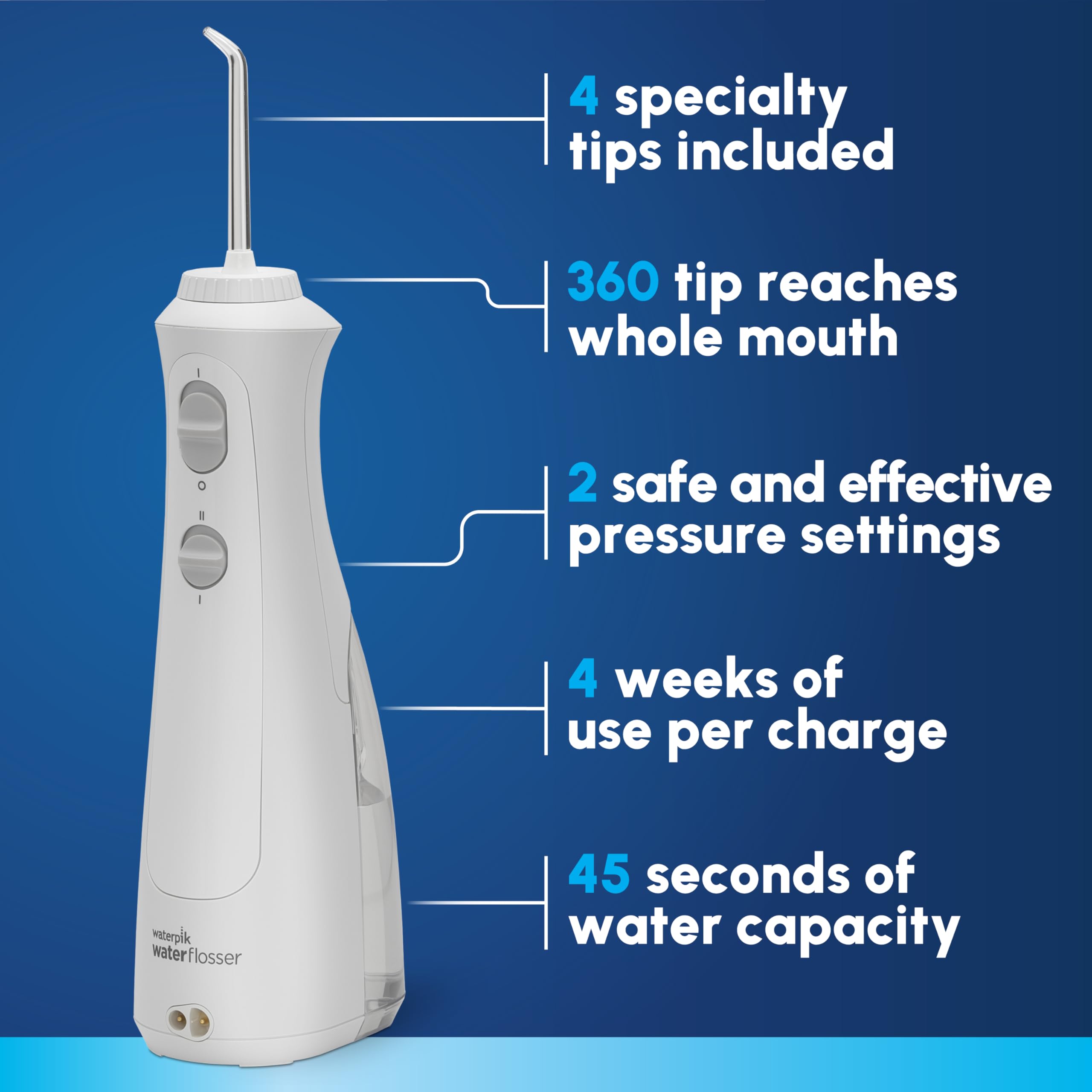 Waterpik Cordless Water Flosser - Portable & Rechargeable


