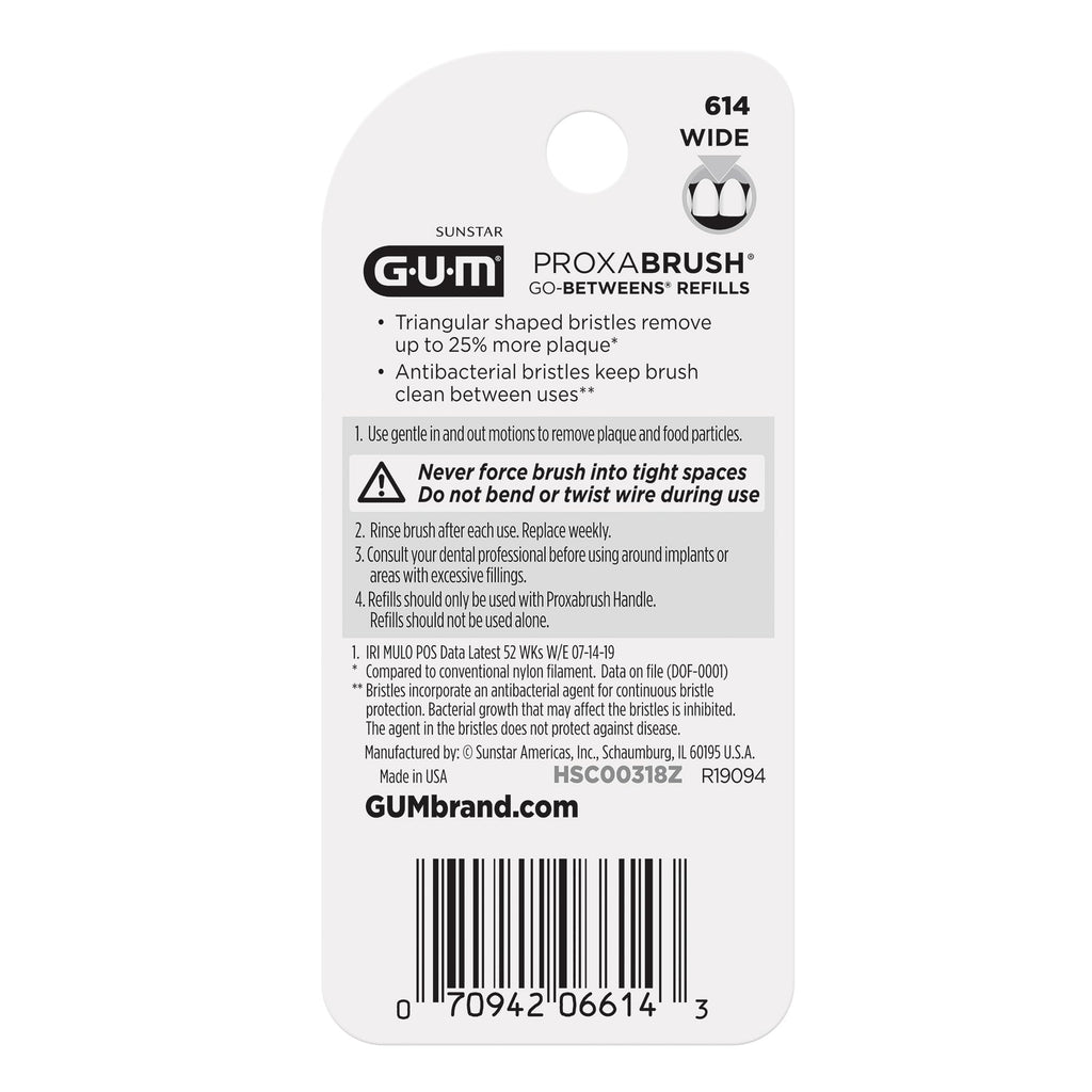 GUM Proxabrush Go-Betweens Refills for Braces

