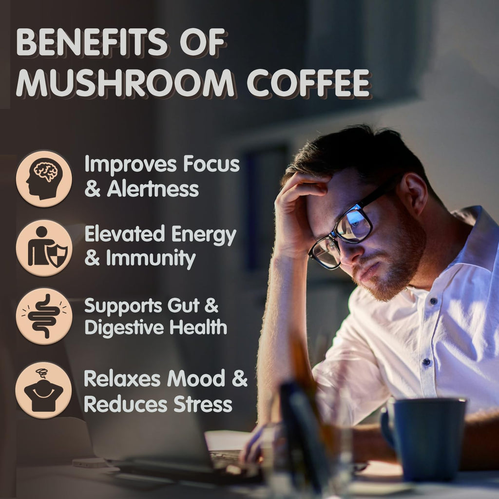 Balincer Mushroom Coffee with 6 Adaptogenic Mushrooms

