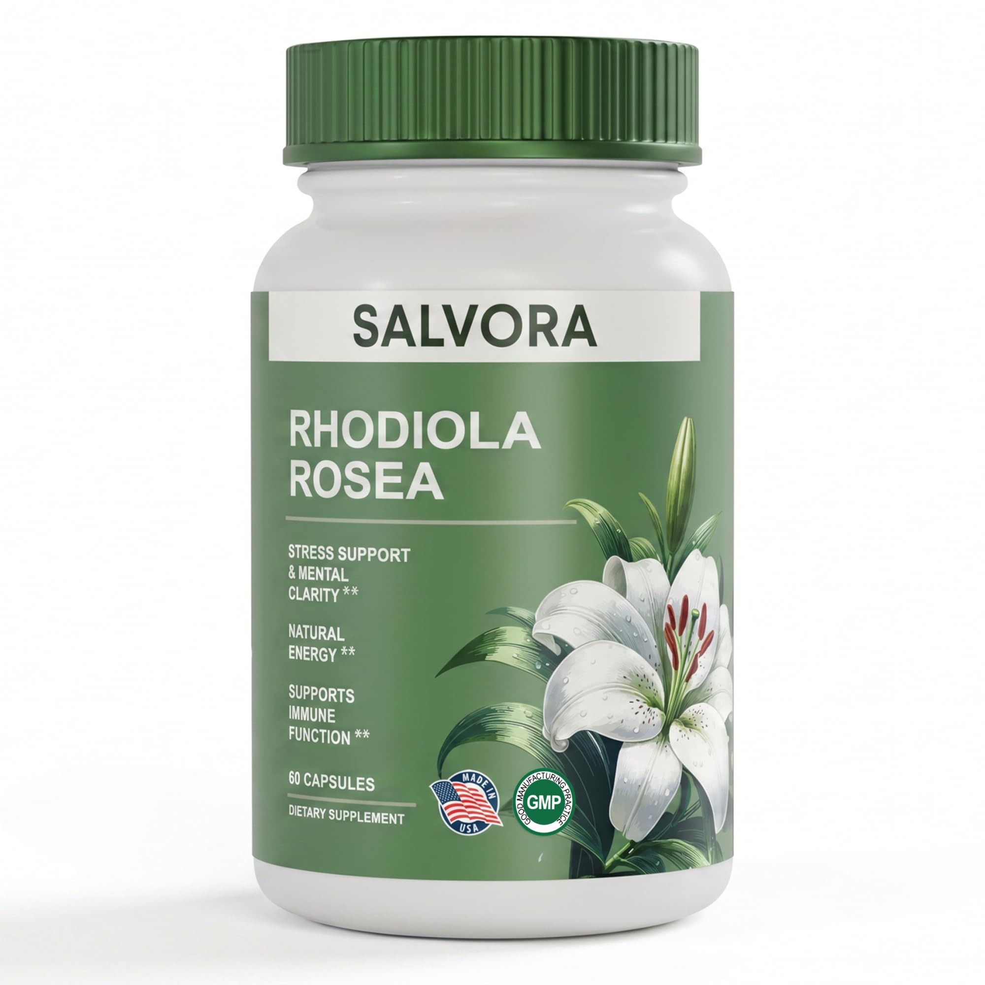 Rhodiola Rosea Adaptogen Supplement for Stress & Focus

