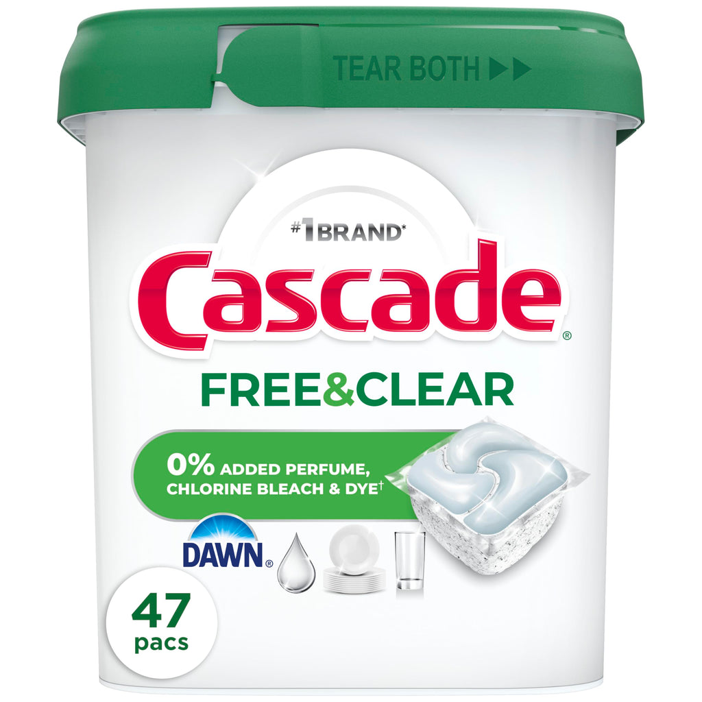 Dishwasher Pods Cascade Free & Clear - Unscented


