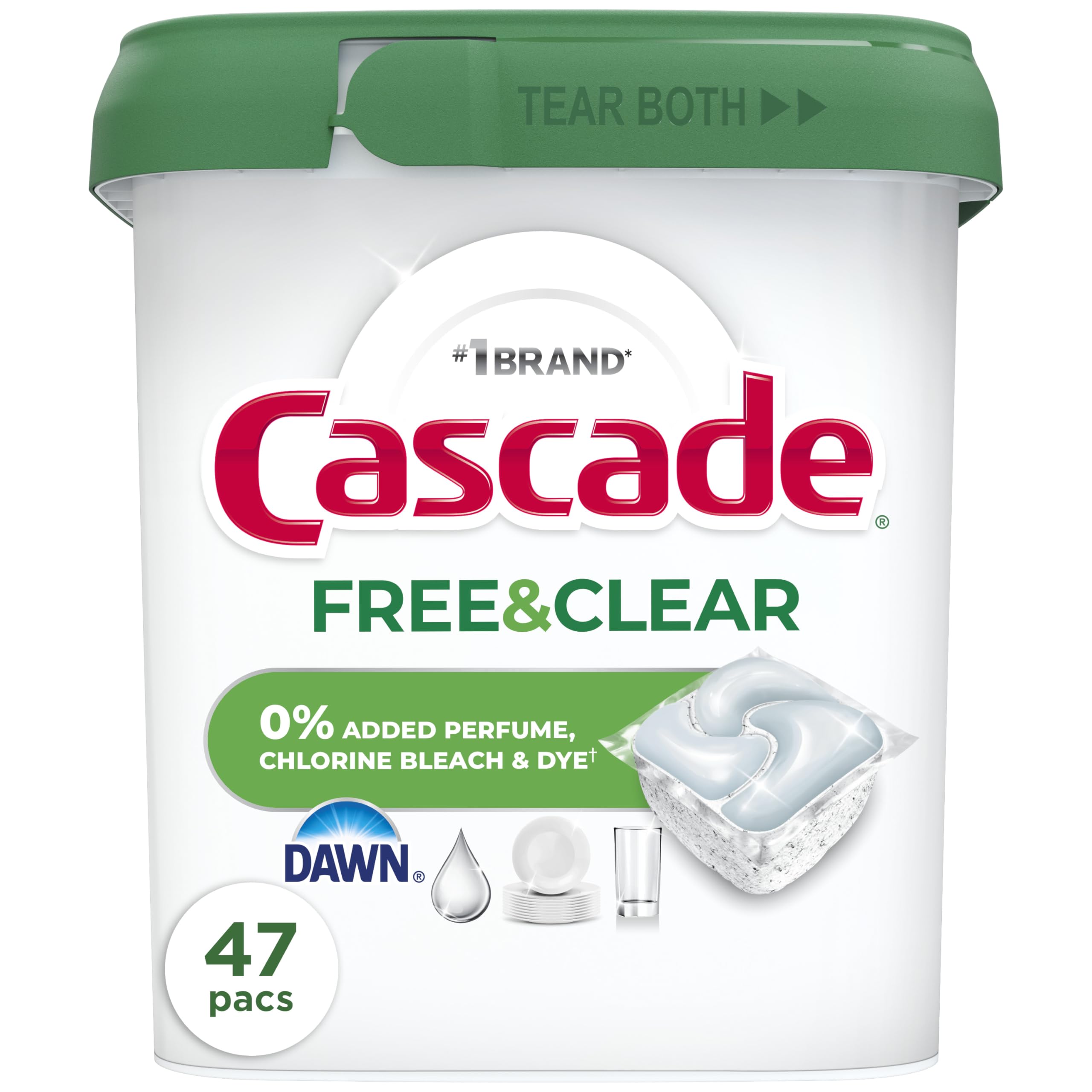 Dishwasher Pods Cascade Free & Clear - Unscented


