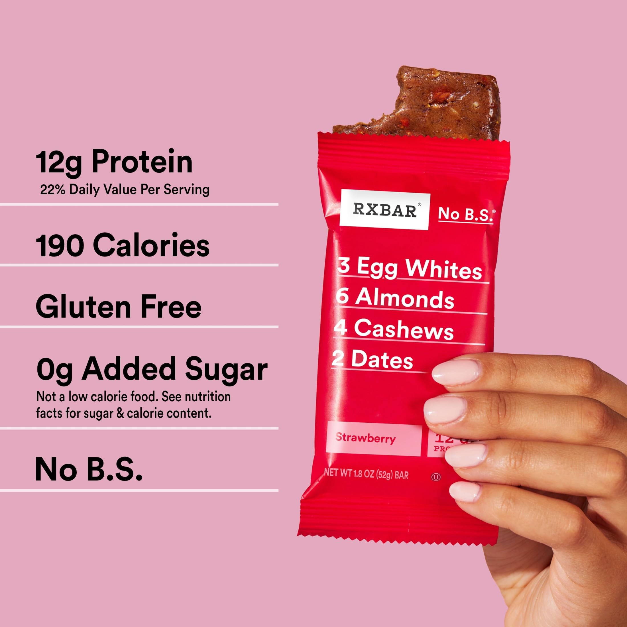 RXBAR Strawberry Protein Bars - Gluten Free Snack

