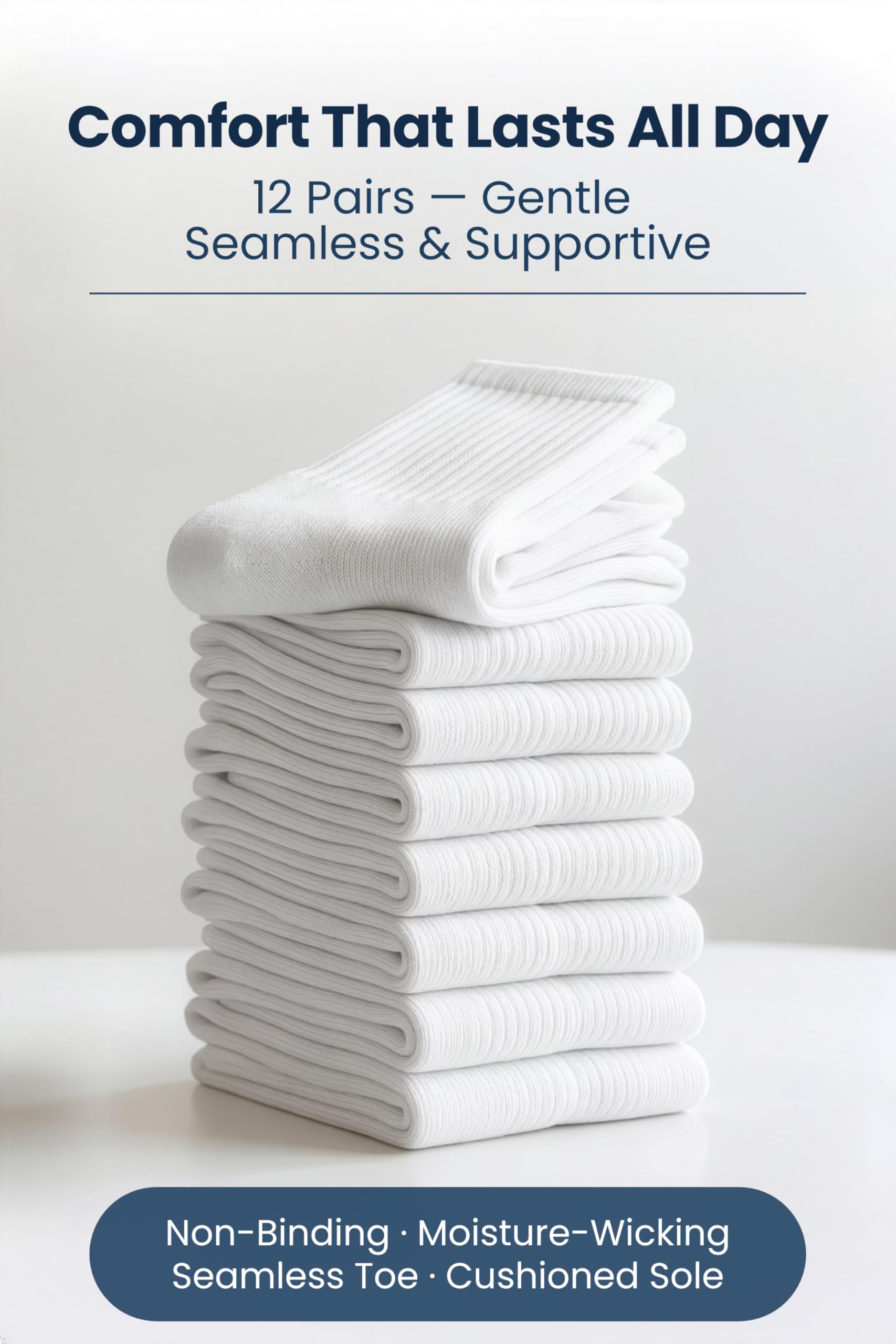 Special Essentials Diabetic Crew Socks for Men & Women

