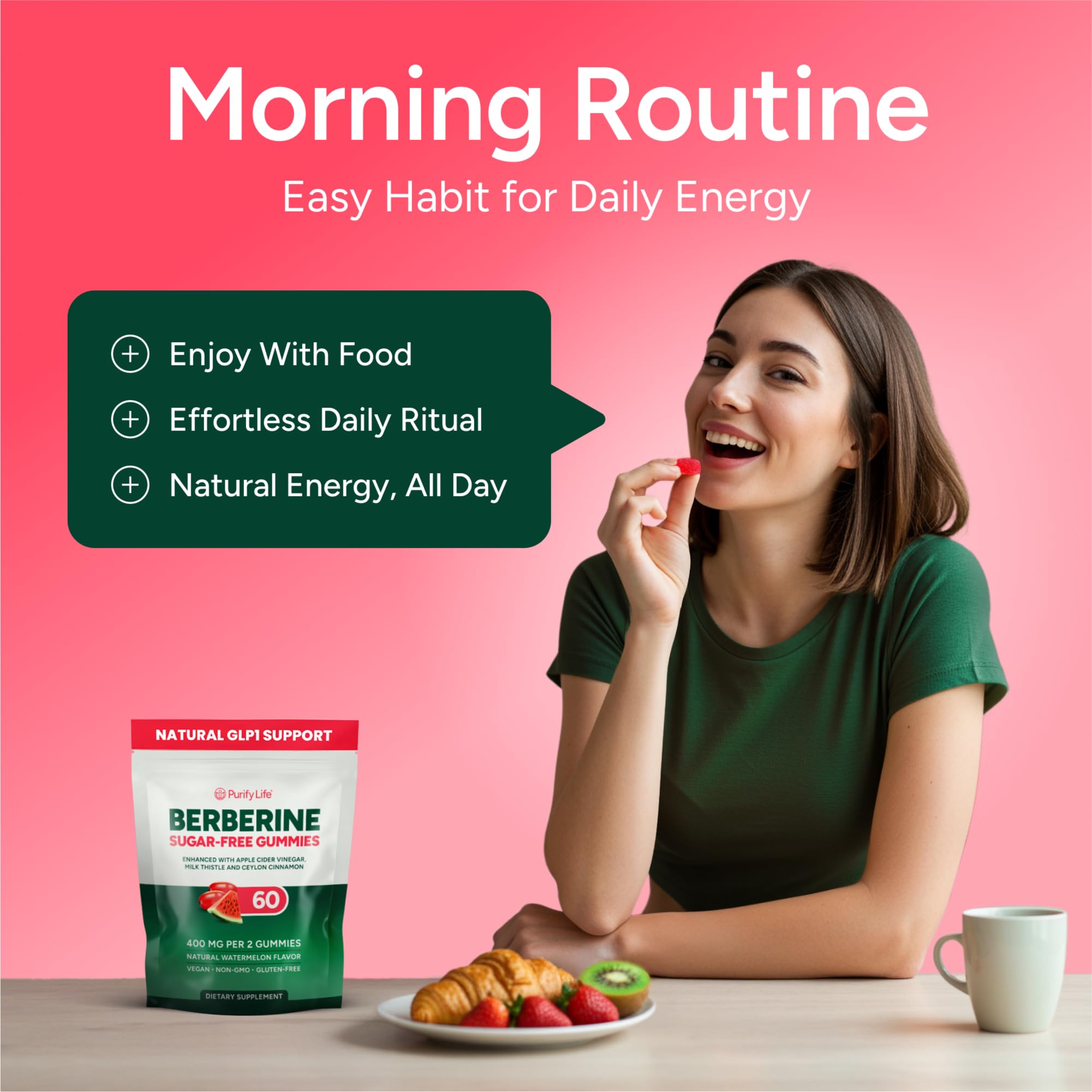Purify Life GLP-1 Berberine Gummies - Sugar-Free

