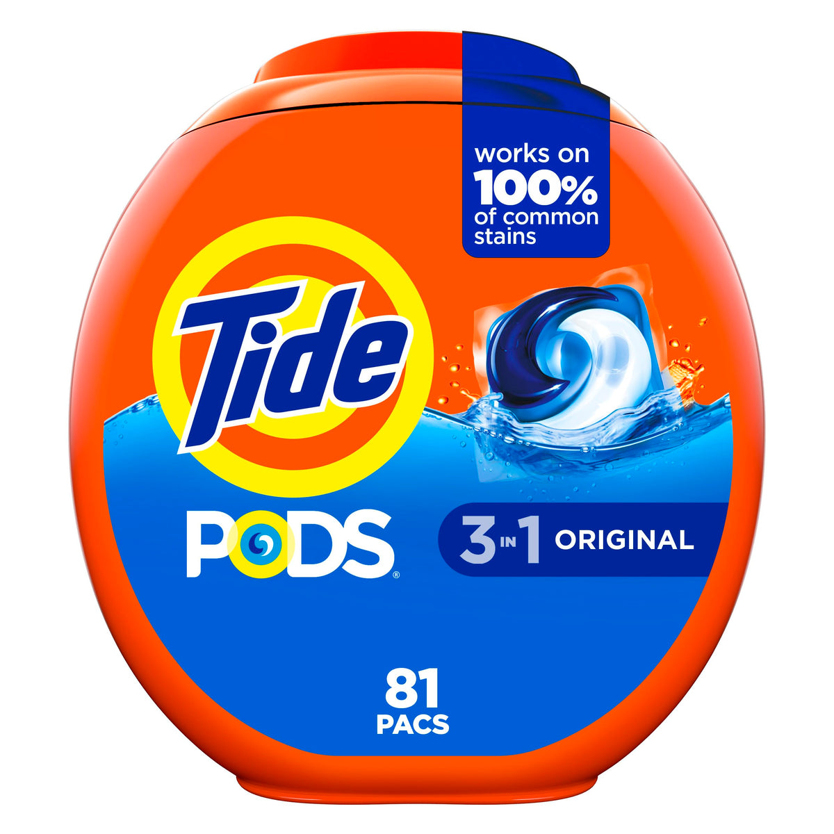 Tide PODS Laundry Detergent Pacs, 3-in-1, HE Compatible