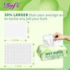 DAFI Flushable Wipes for Adults - Unscented Plant-Based

