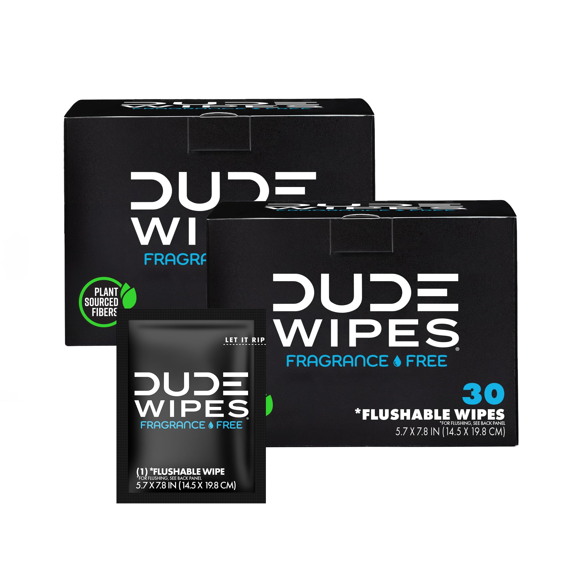 DUDE Wipes Travel Flushable Wipes for Sensitive Skin