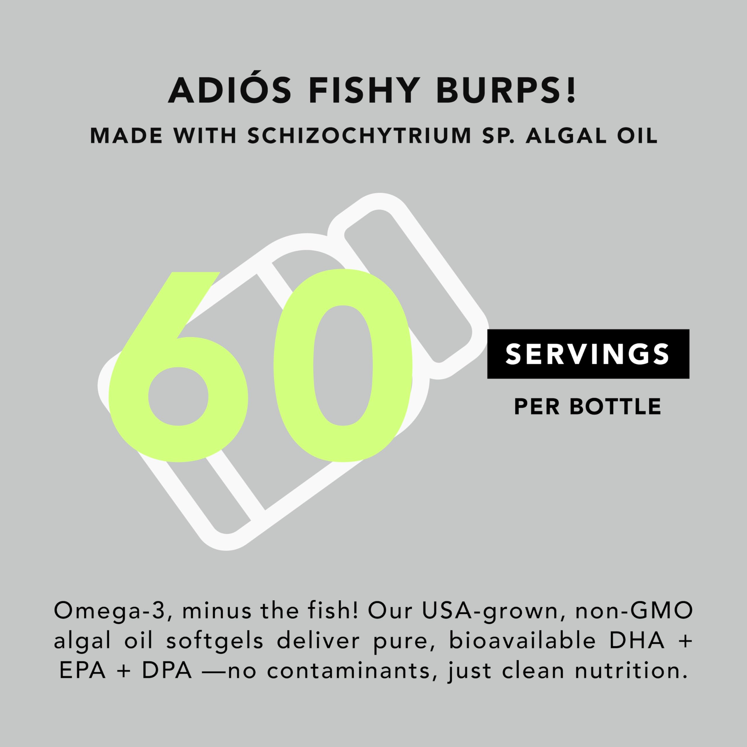 AMANDEAN Vegan Omega-3 Softgels with Algae DHA & EPA

