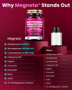 Megneta Nattokinase 12,000 FU - Triple Enzyme Formula

