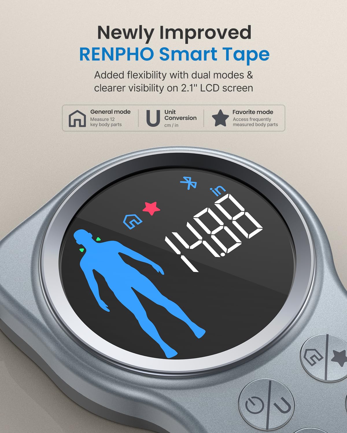 RENPHO Smart Tape Measure with Bluetooth App

