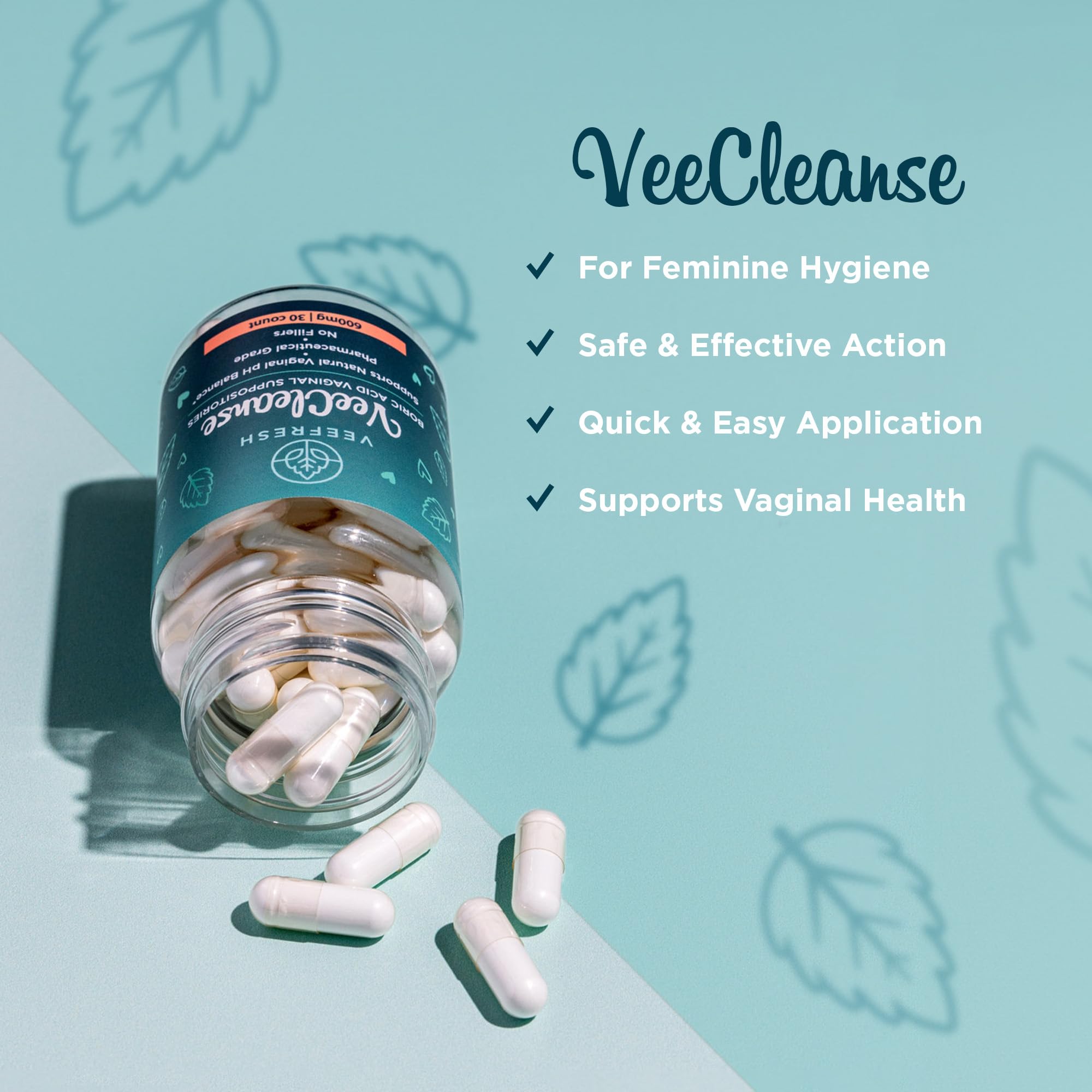 Boric Acid Vaginal Suppositories for pH Balance and Freshness

