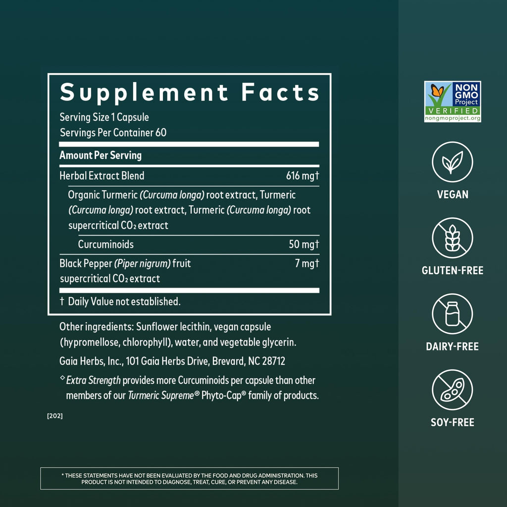 Gaia Herbs Turmeric Supreme Curcumin with Black Pepper

